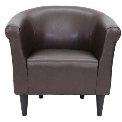 Savannah Club Chair - Leatherette Brown
