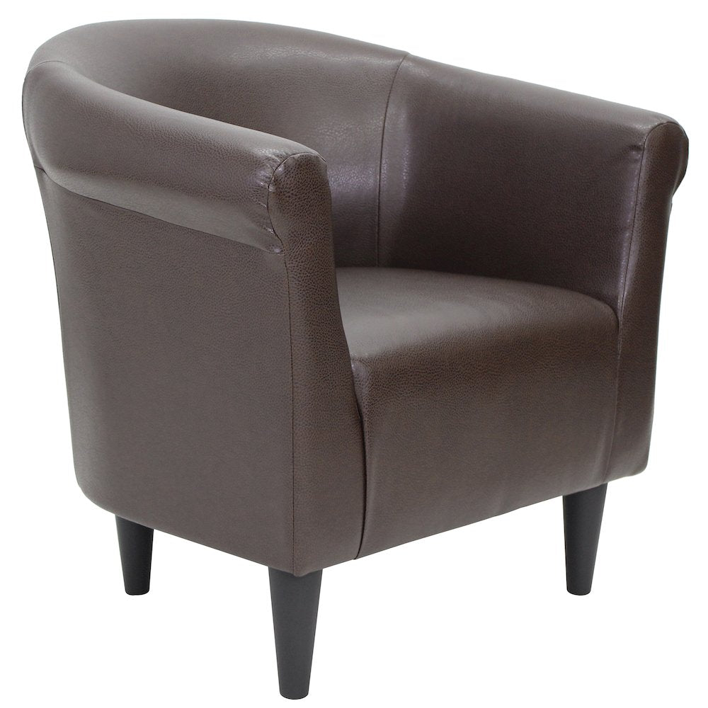 Savannah Club Chair - Leatherette Brown