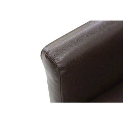 Savannah Club Chair - Leatherette Brown