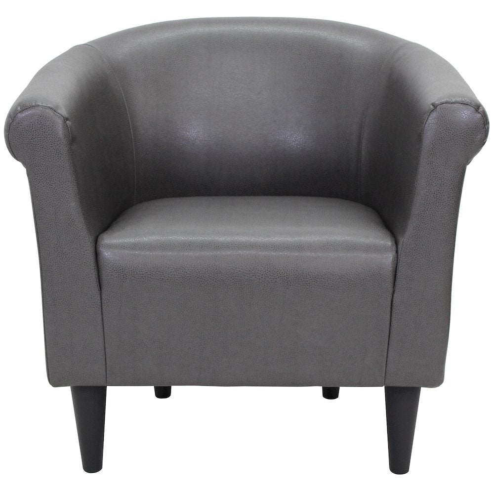 Savannah Club Chair - Leatherette Carbon