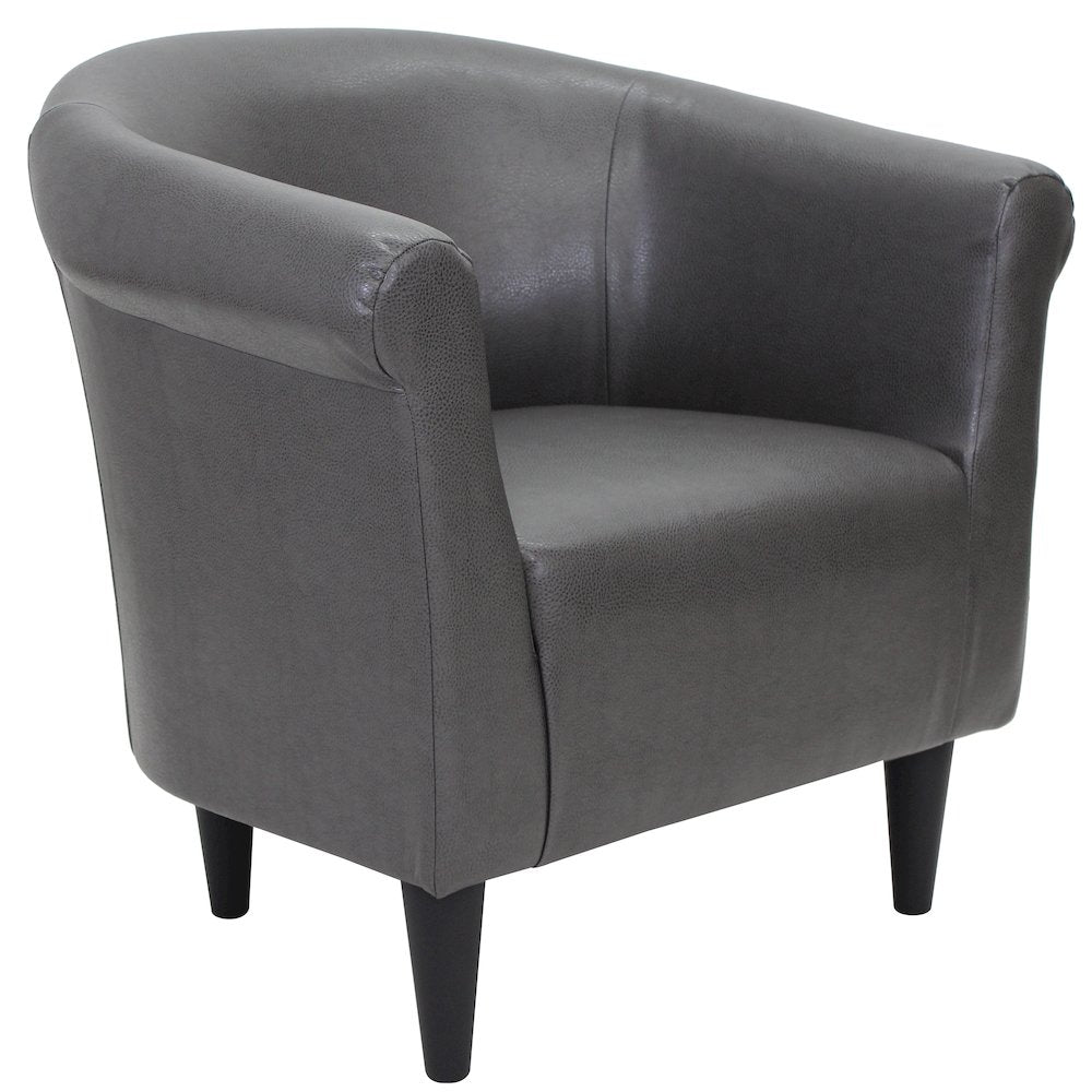 Savannah Club Chair - Leatherette Carbon