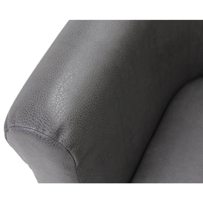 Savannah Club Chair - Leatherette Carbon
