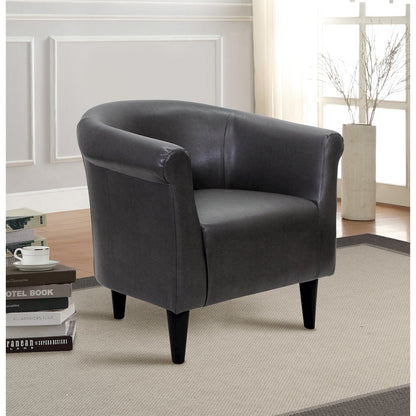 Savannah Club Chair - Leatherette Carbon