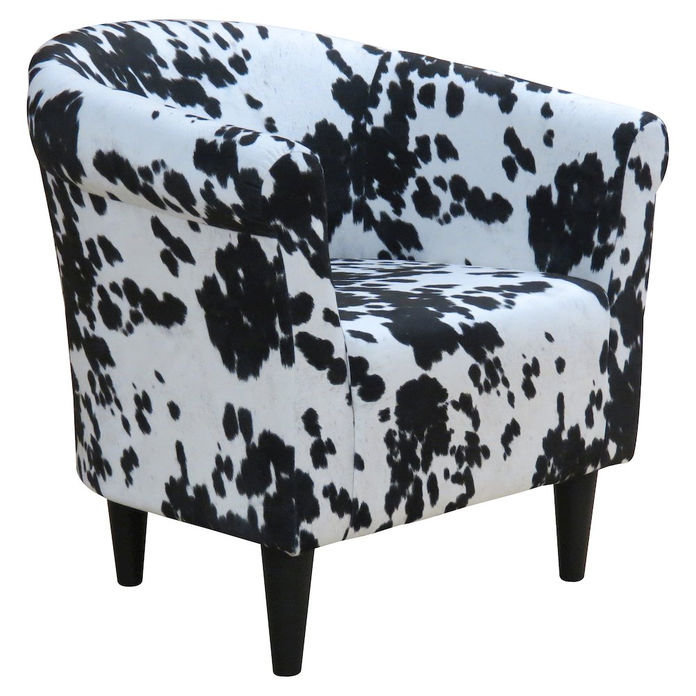 Savannah Club Chair - Cowhide Black