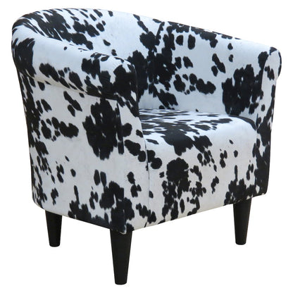 Savannah Club Chair - Cowhide Black