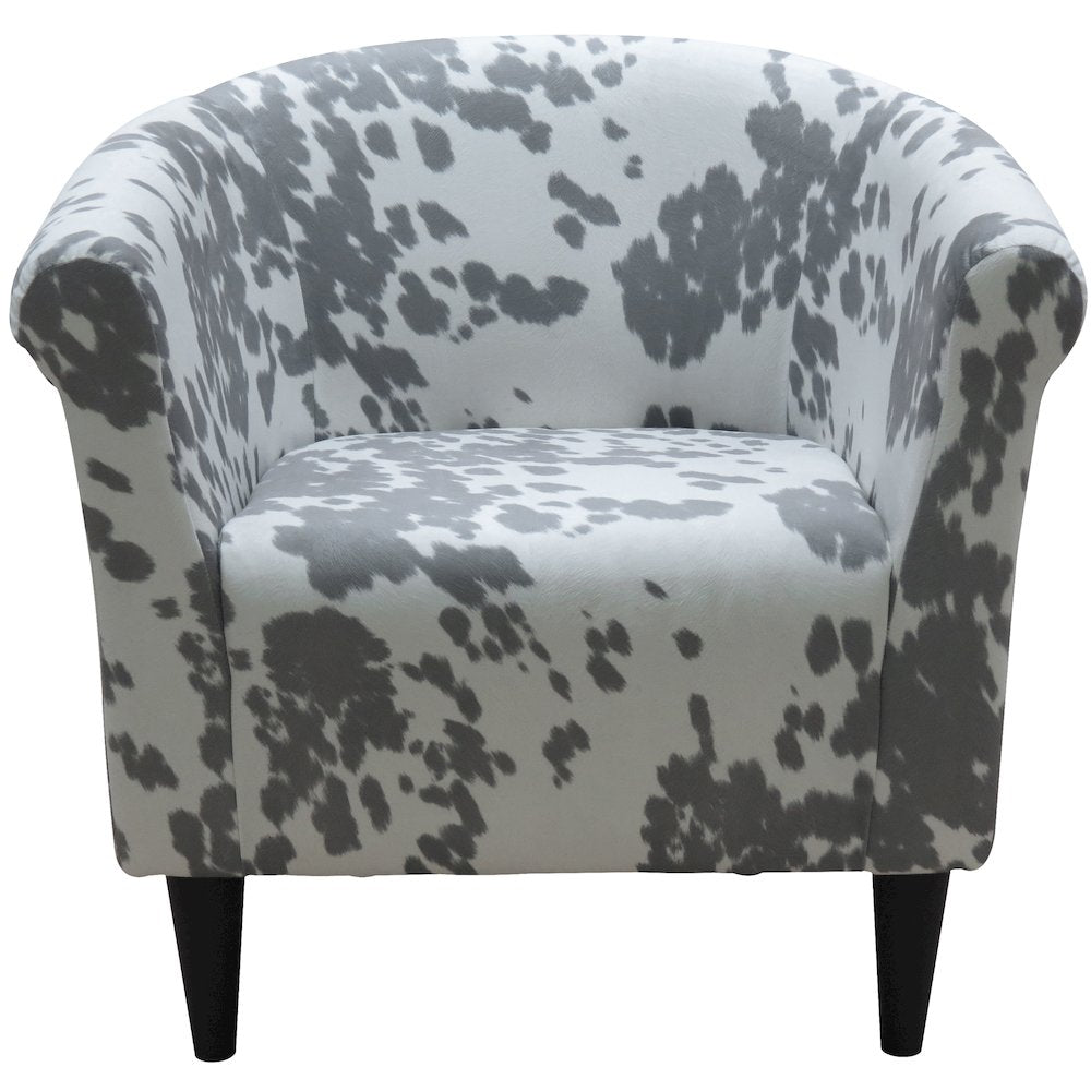 Savannah Club Chair -  Cowhide Silver
