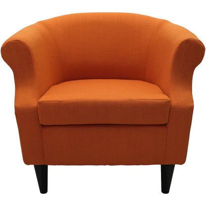 Nikole Club Chair - Stallion Orange