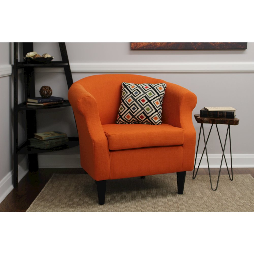 Nikole Club Chair - Stallion Orange