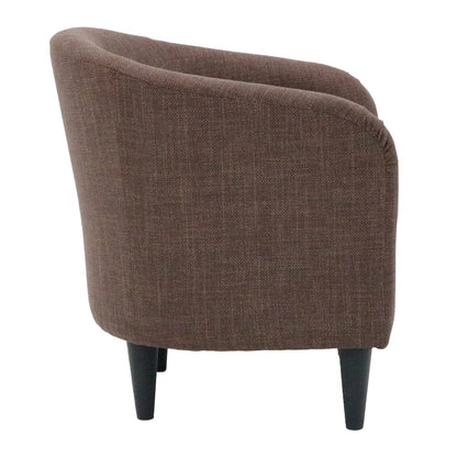 Tub Rolled Arm Accent Chair - Blake Truffle