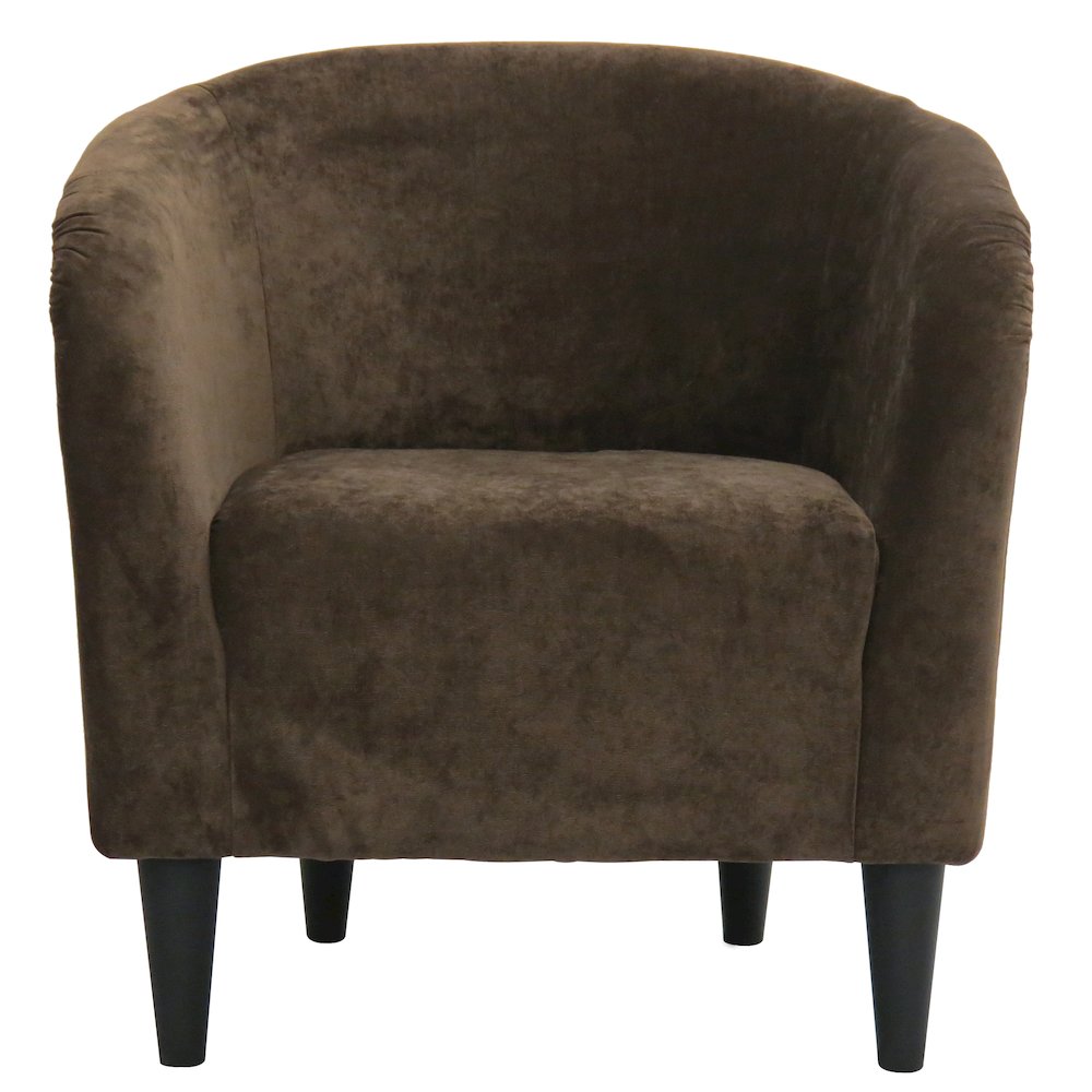 Tub Rolled Arm Accent Chair - Elizabeth Godiva Brown