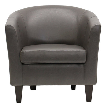 Winko Barrell Chair - Leatherette Brown