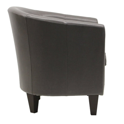 Winko Barrell Chair - Leatherette Brown