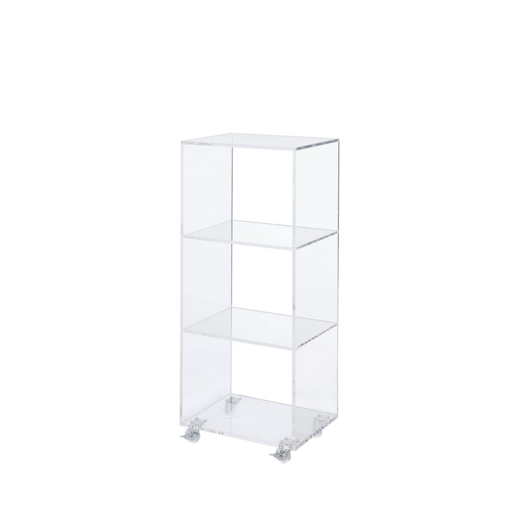 Clear Acrylic 3-Tier Open Display Bookshelf Lucite