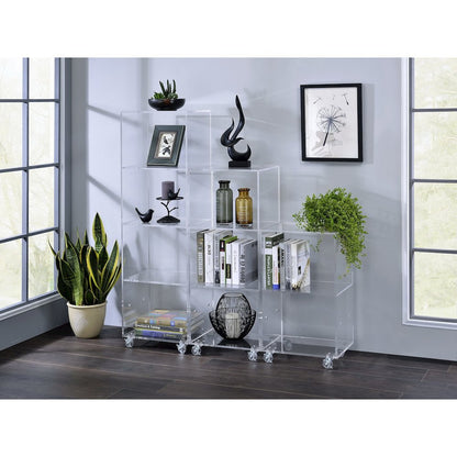 Clear Acrylic 3-Tier Open Display Bookshelf Lucite