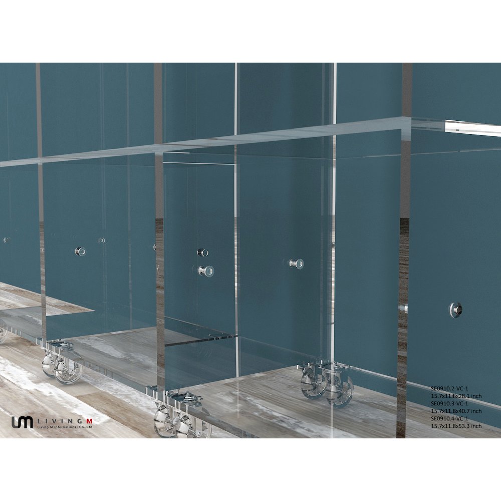 Clear Acrylic 3-Tier Open Display Bookshelf Lucite