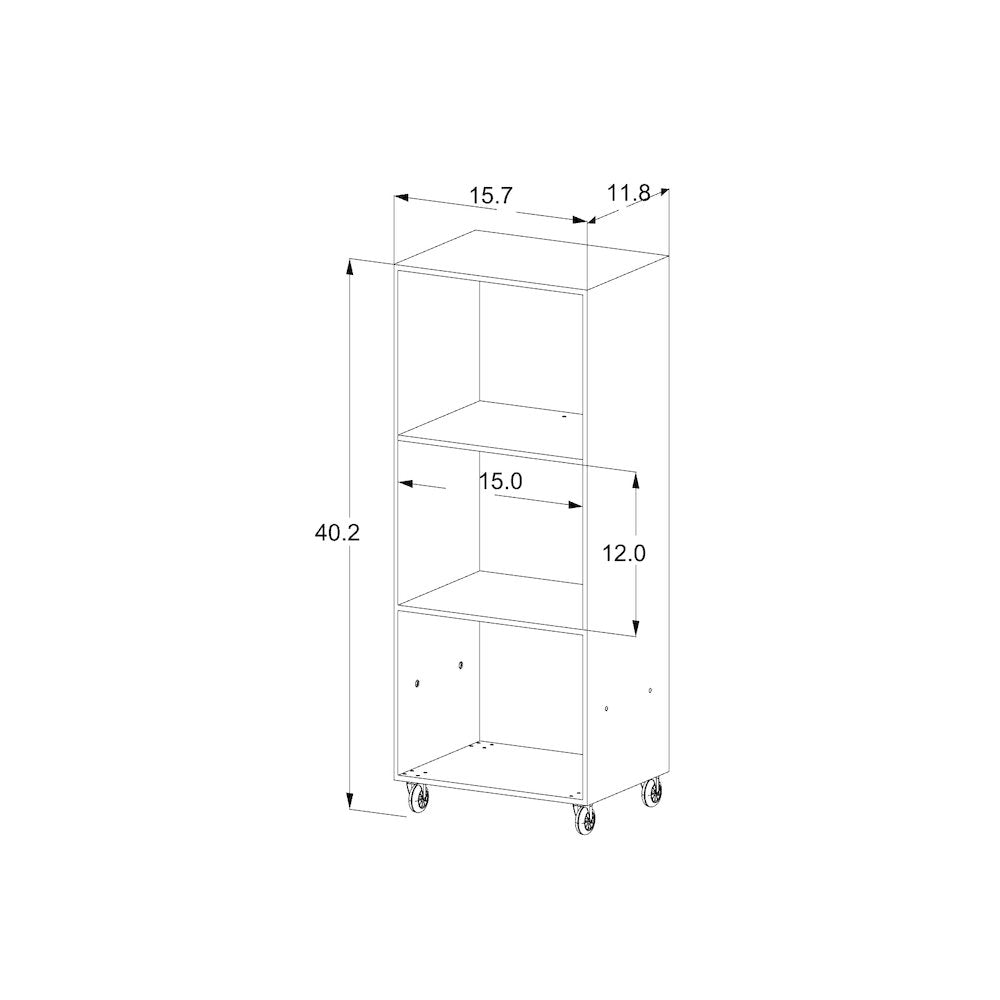 Clear Acrylic 3-Tier Open Display Bookshelf Lucite