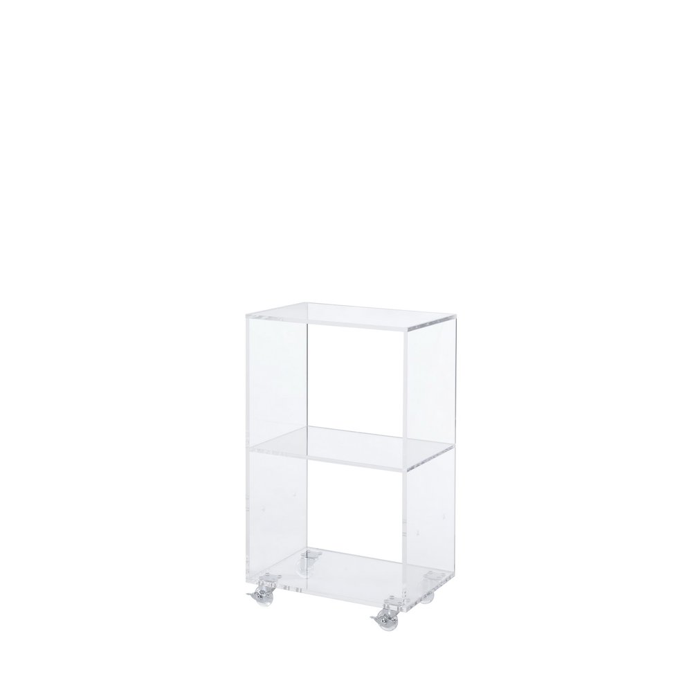 Clear Lucite Acrylic 2-Tier Compact Display Bookshelf