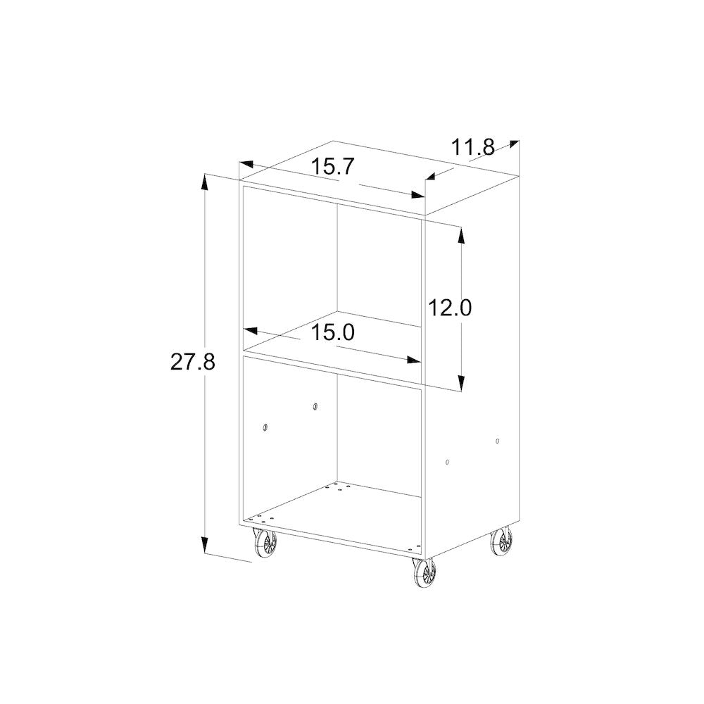 Clear Lucite Acrylic 2-Tier Compact Display Bookshelf