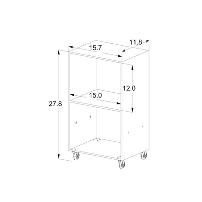 Clear Lucite Acrylic 2-Tier Compact Display Bookshelf