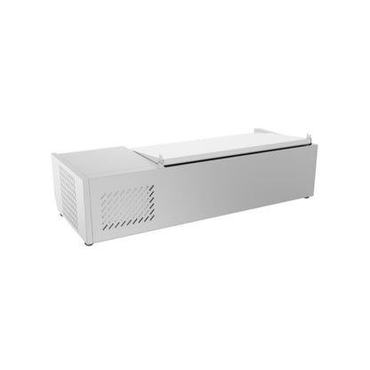 40 in. Three Pan Refrigerated Countertop Condiment Prep Station -