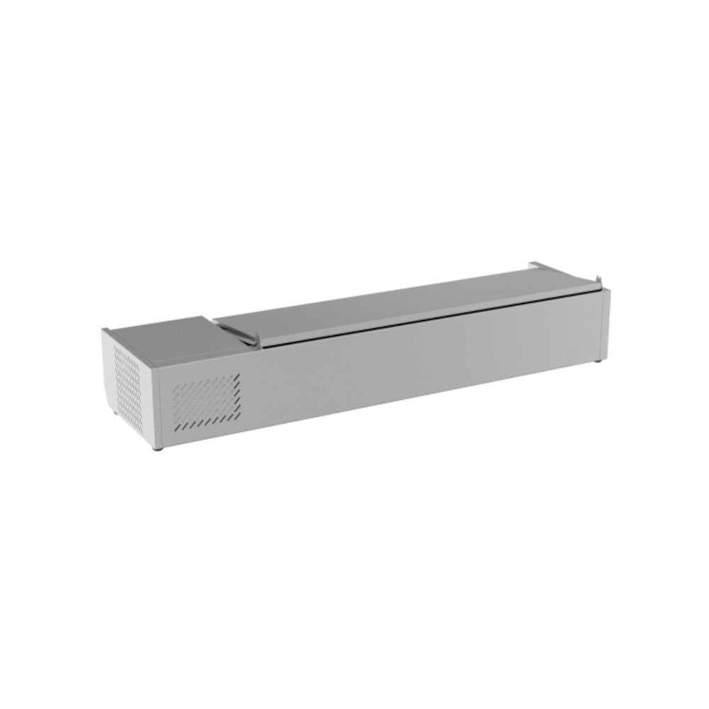59 in. Six Pan Refrigerated Countertop Condiment Prep Station -