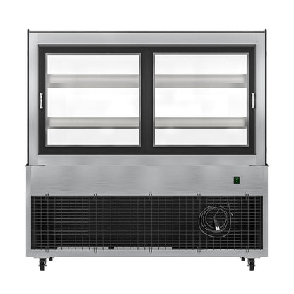 47 in. Dry Bakery Display Case with Front Curved Glass Protection, 14 cu ft.