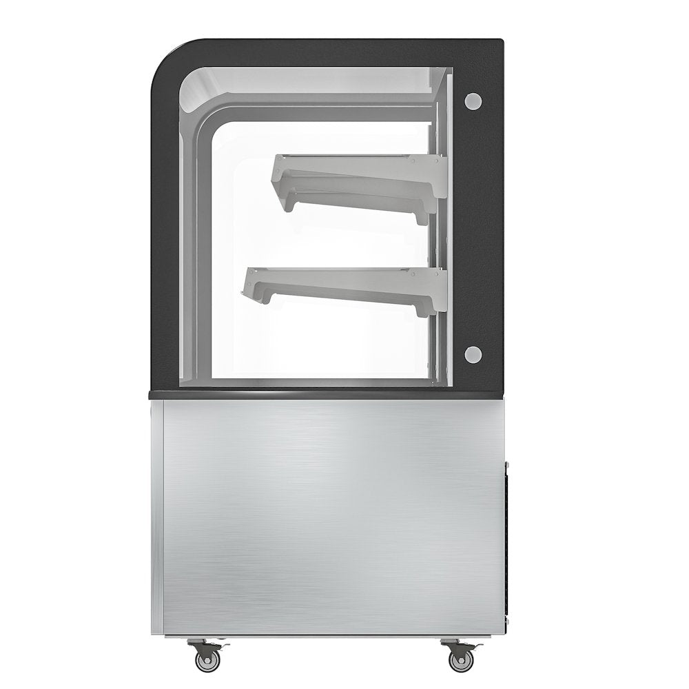 71 in. Dry Bakery Display Case with Front Curved Glass Protection, 20 cu ft.