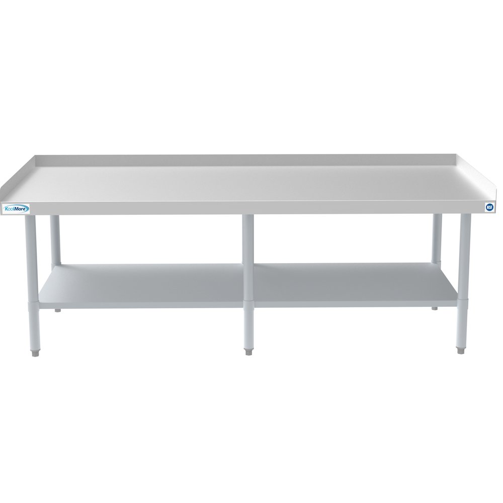 30" x 72" 16-Gauge Stainless Steel Equipment Stand with Galvanized Undershelf,