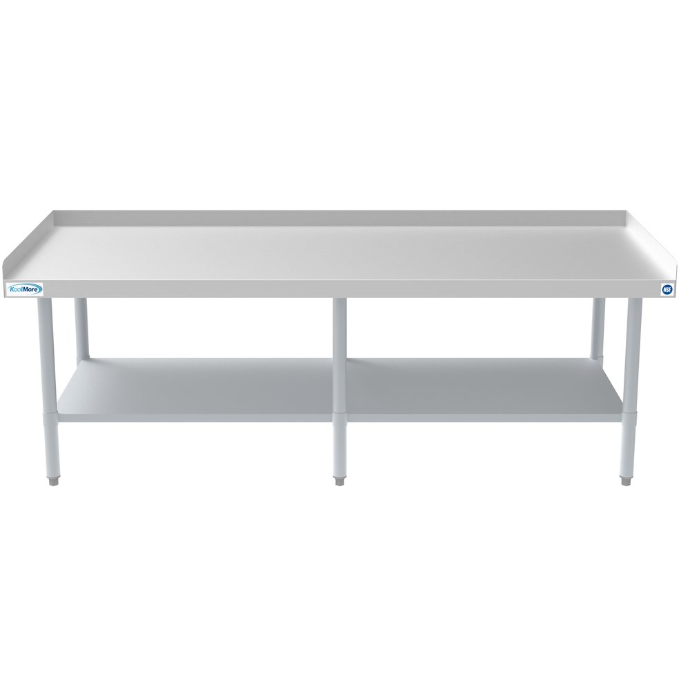 30" x 72" 16-Gauge Stainless Steel Equipment Stand with Galvanized Undershelf,