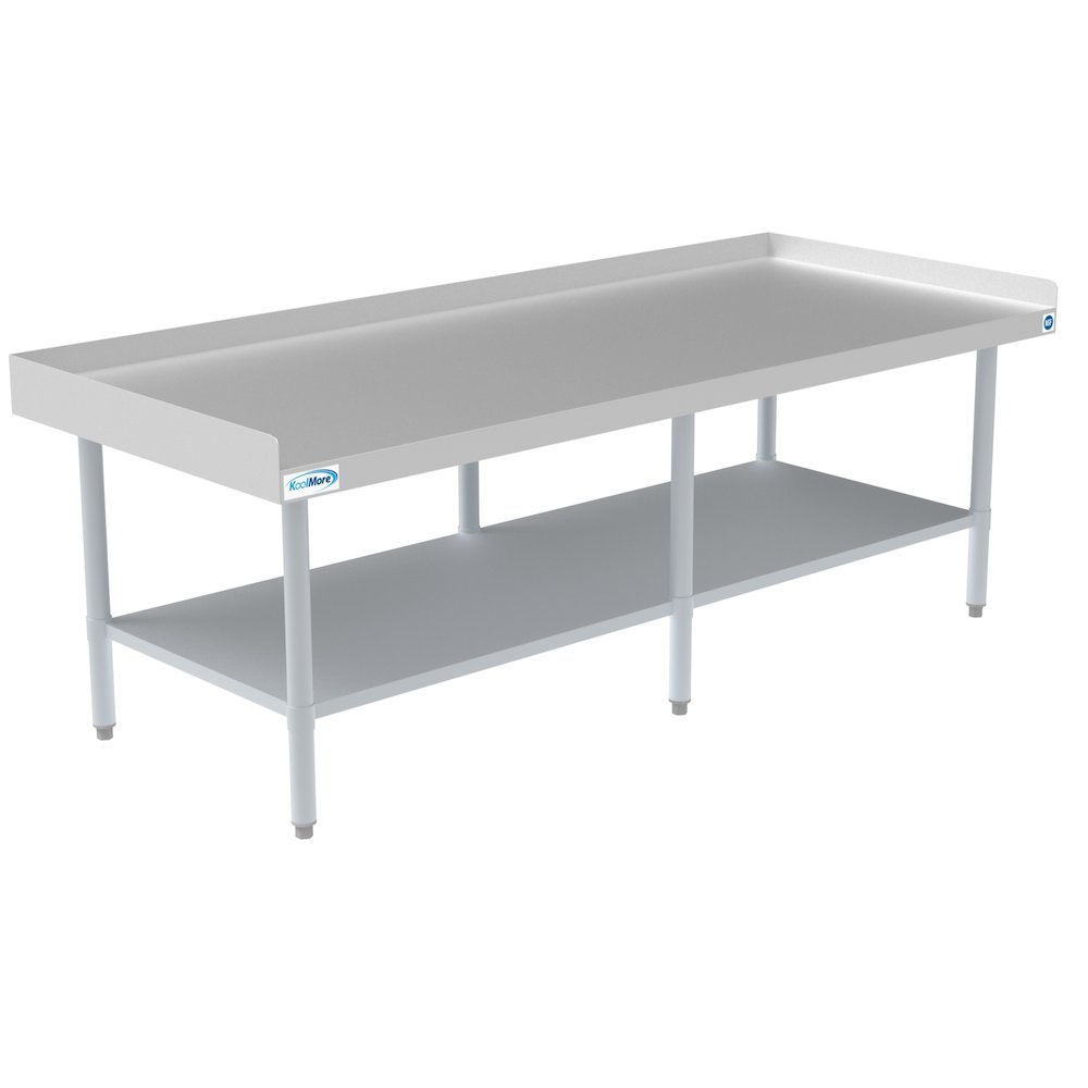 30" x 72" 16-Gauge Stainless Steel Equipment Stand with Galvanized Undershelf,