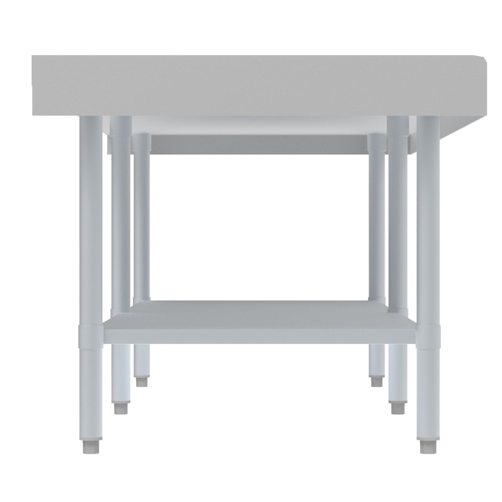 30" x 72" 16-Gauge Stainless Steel Equipment Stand with Galvanized Undershelf,