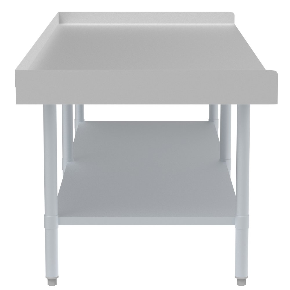 30" x 72" 16-Gauge Stainless Steel Equipment Stand with Galvanized Undershelf,
