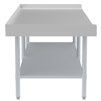 30" x 72" 16-Gauge Stainless Steel Equipment Stand with Galvanized Undershelf,
