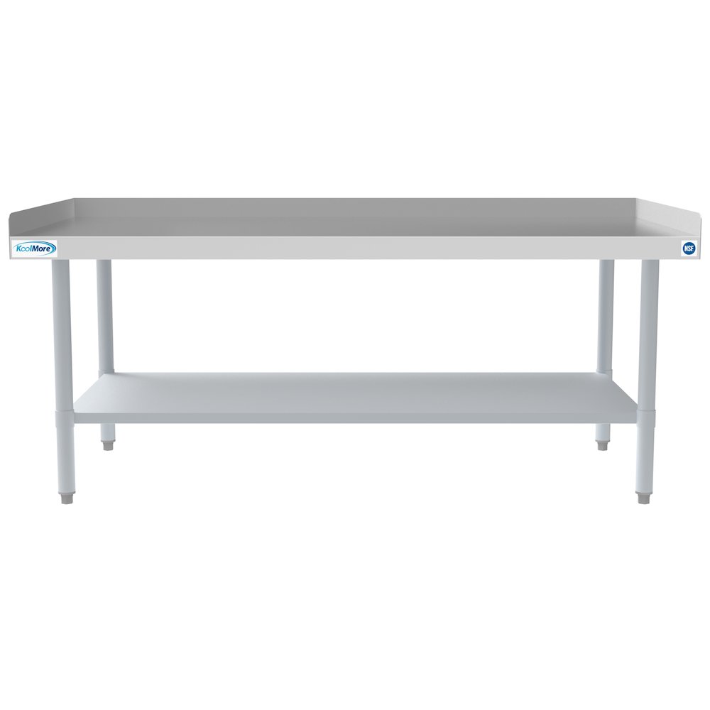 30" x 60" 16-Gauge Stainless Steel Equipment Stand with Galvanized Undershelf,