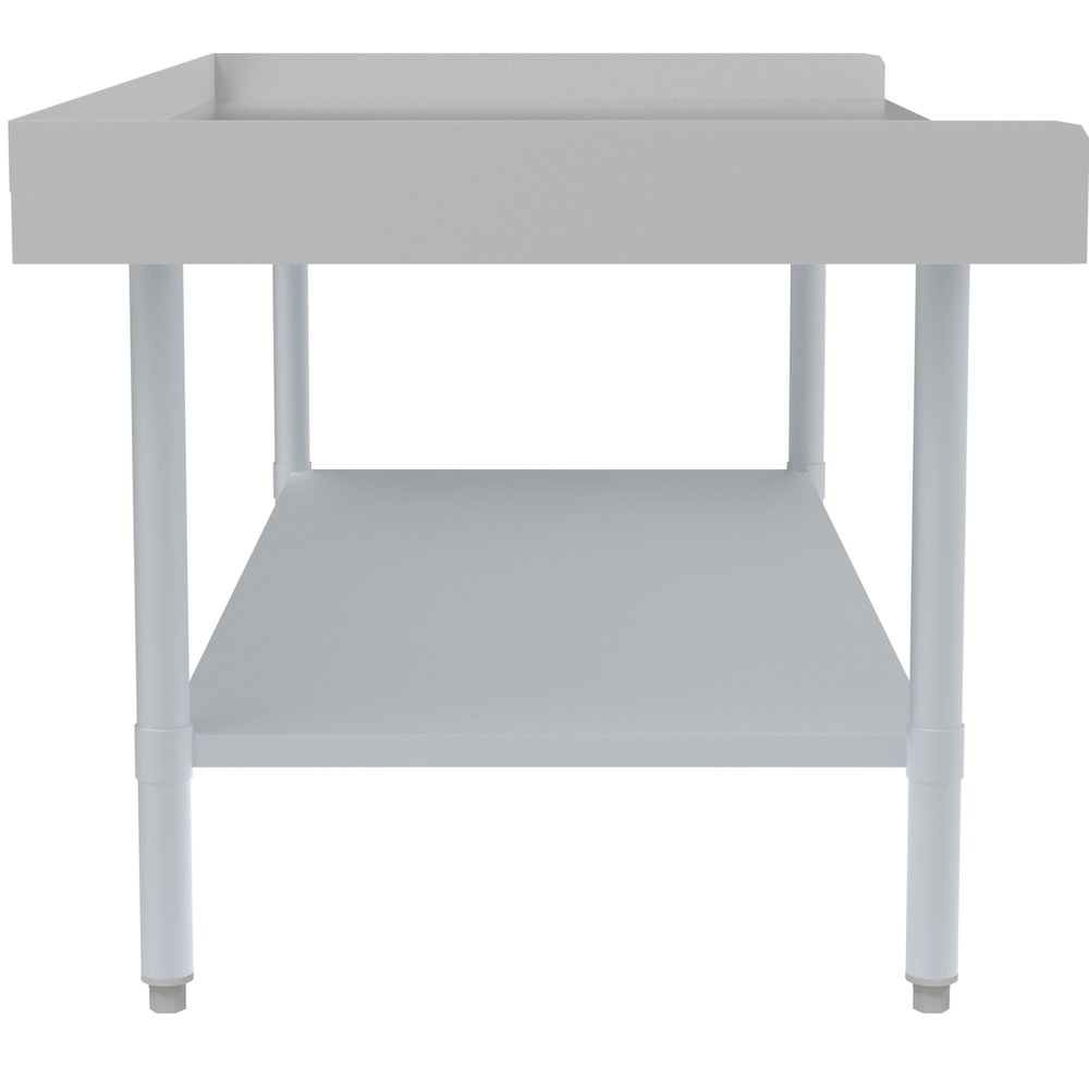 30" x 60" 16-Gauge Stainless Steel Equipment Stand with Galvanized Undershelf,