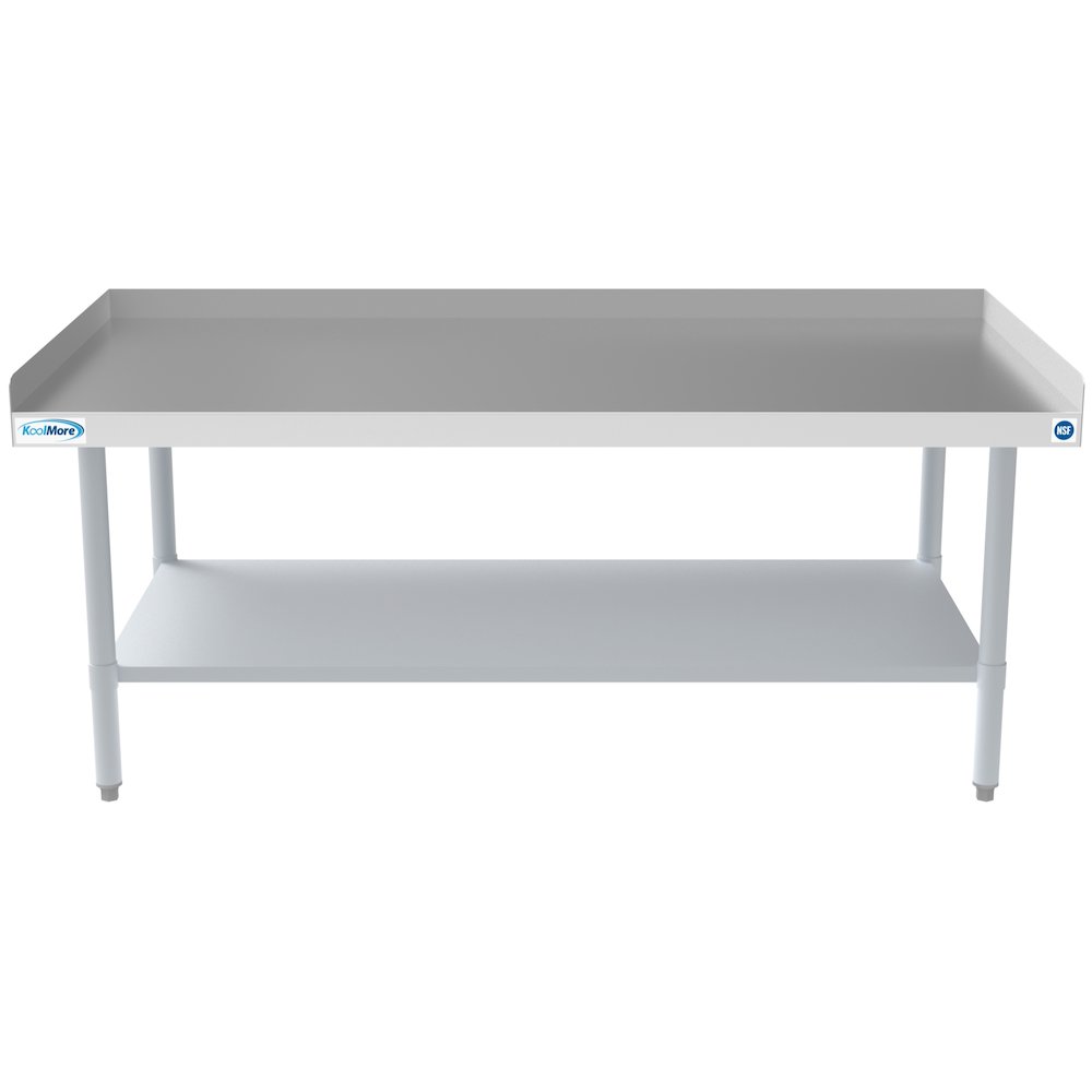 30" x 60" 16-Gauge Stainless Steel Equipment Stand with Galvanized Undershelf,