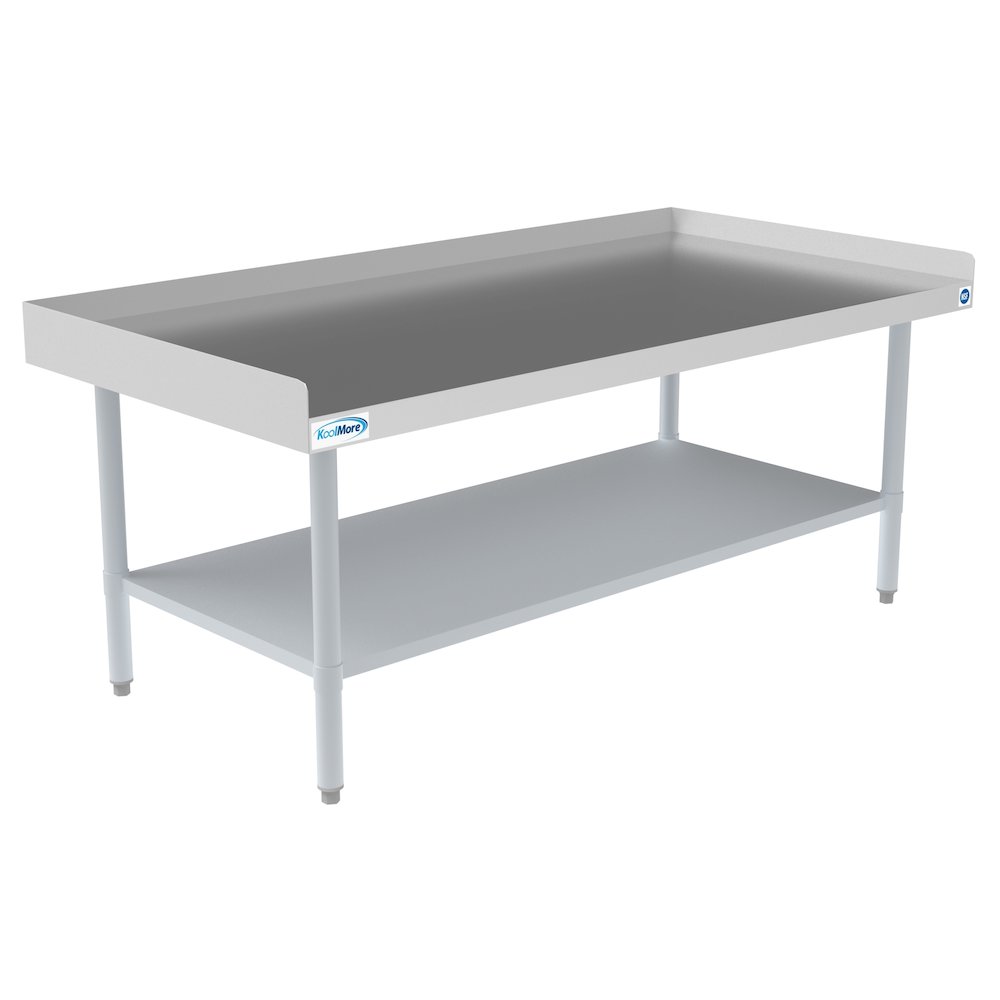 30" x 60" 16-Gauge Stainless Steel Equipment Stand with Galvanized Undershelf,