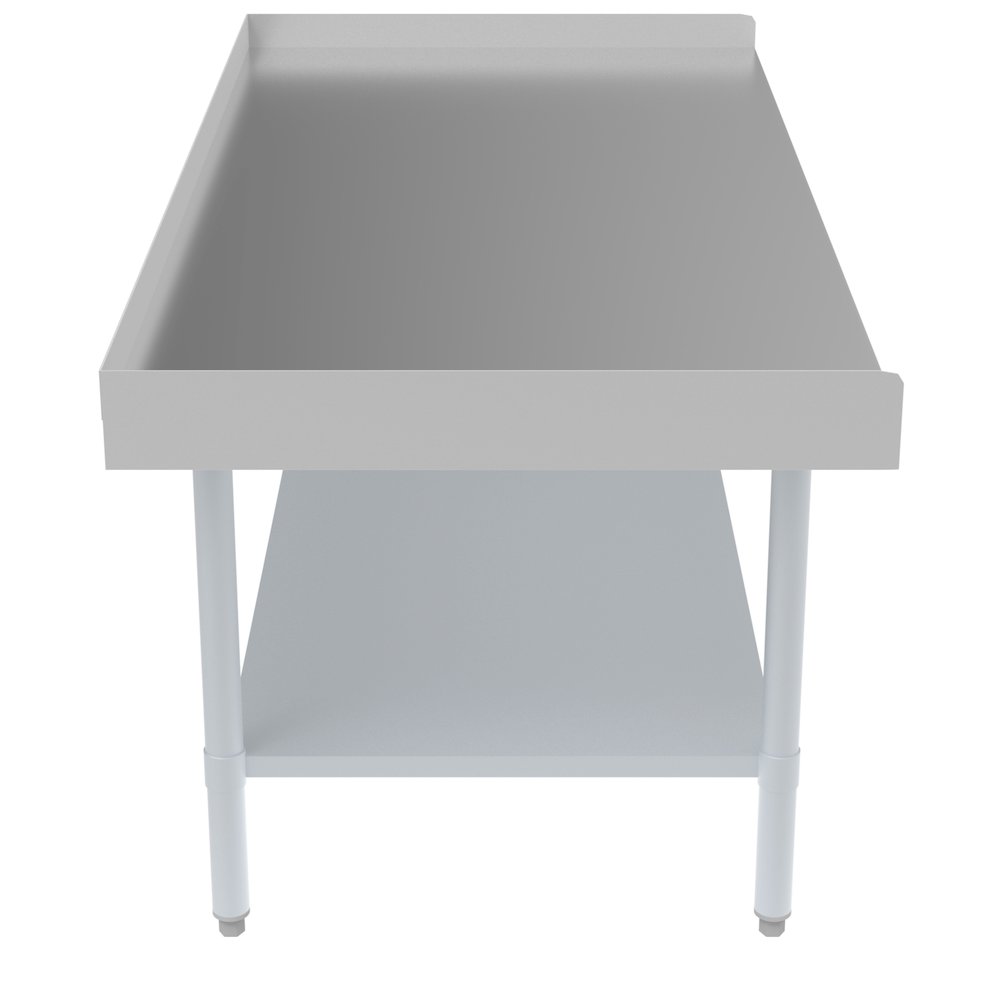 30" x 60" 16-Gauge Stainless Steel Equipment Stand with Galvanized Undershelf,
