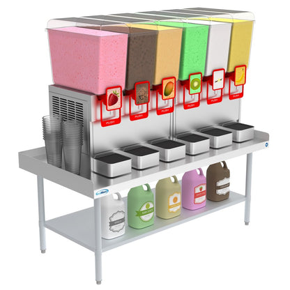 30" x 60" 16-Gauge Stainless Steel Equipment Stand with Galvanized Undershelf,