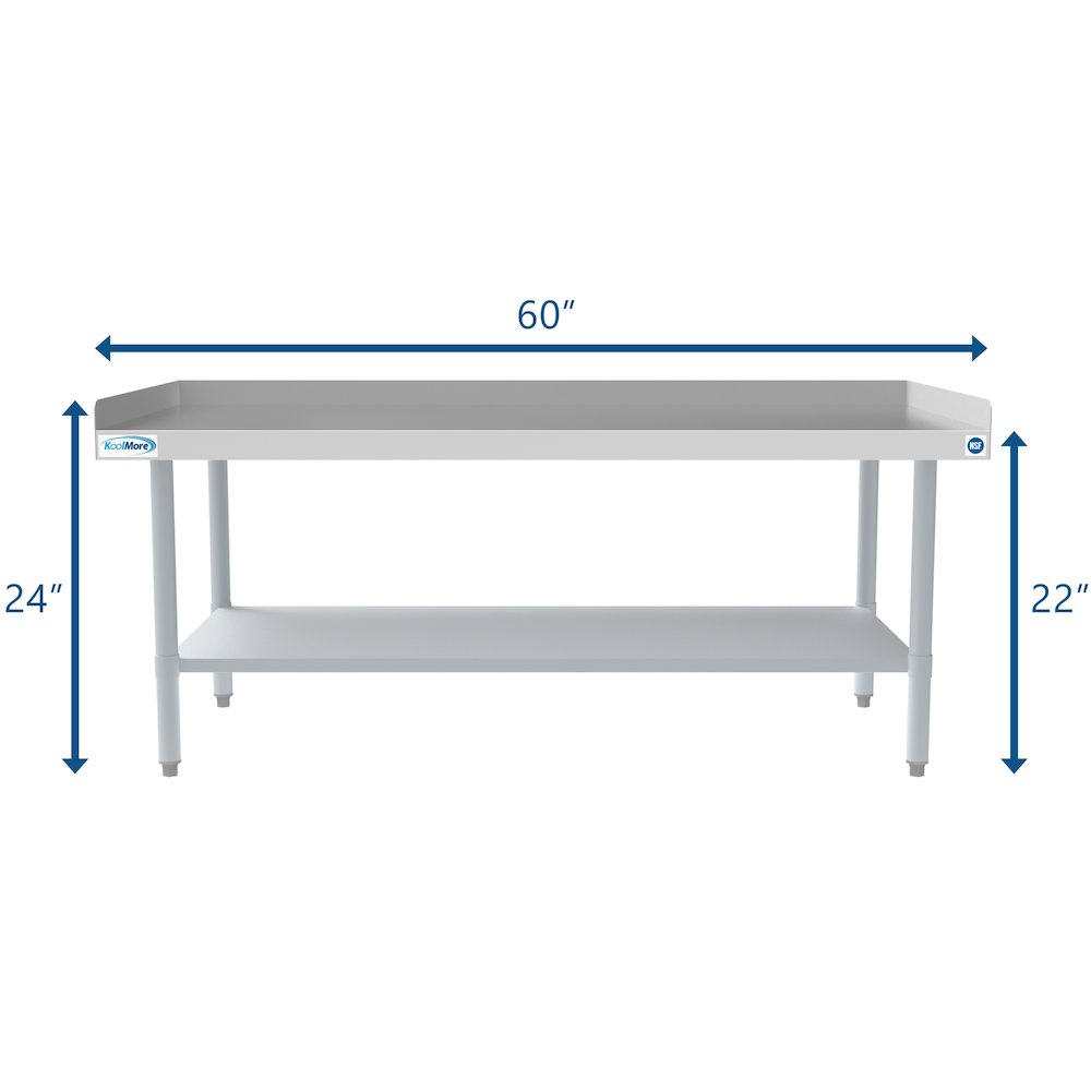 30" x 60" 16-Gauge Stainless Steel Equipment Stand with Galvanized Undershelf,