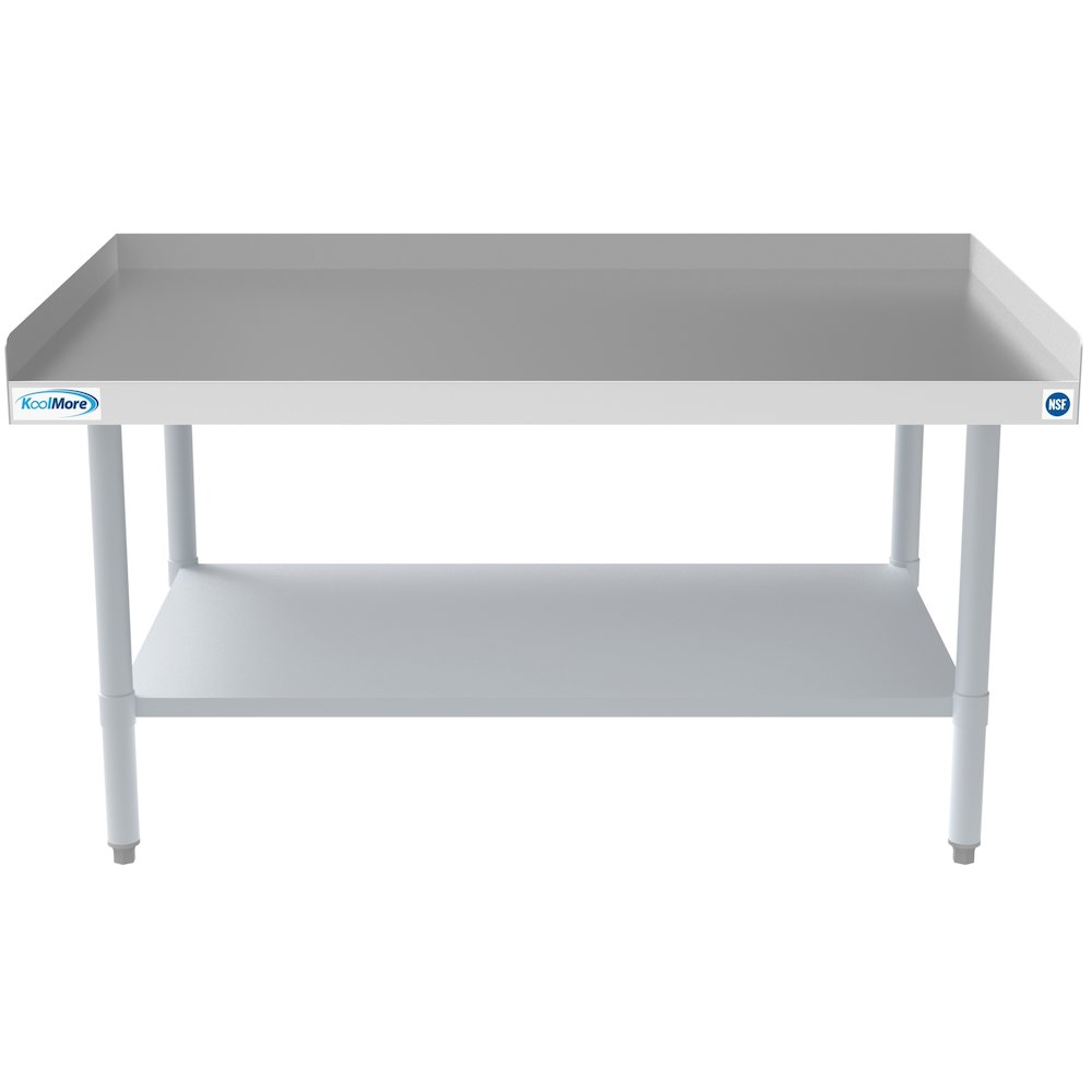 30" x 48" 16-Gauge Stainless Steel Equipment Stand with Galvanized Undershelf,