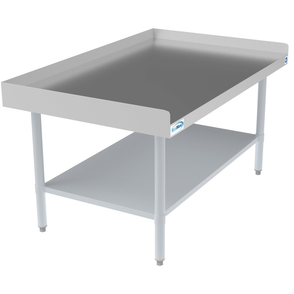 30" x 48" 16-Gauge Stainless Steel Equipment Stand with Galvanized Undershelf,