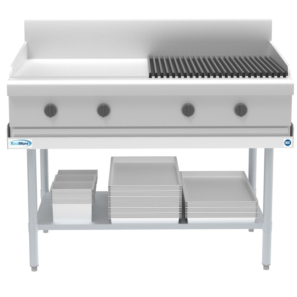 30" x 48" 16-Gauge Stainless Steel Equipment Stand with Galvanized Undershelf,