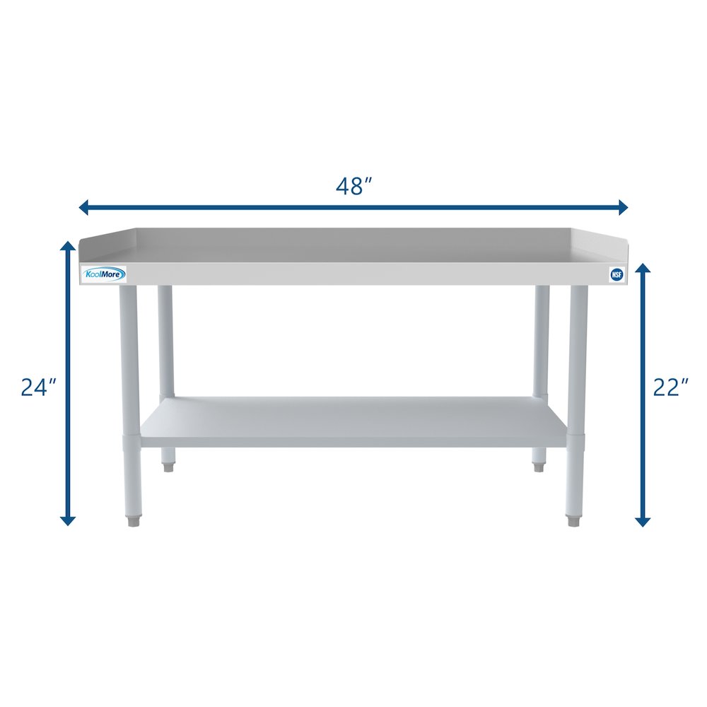 30" x 48" 16-Gauge Stainless Steel Equipment Stand with Galvanized Undershelf,