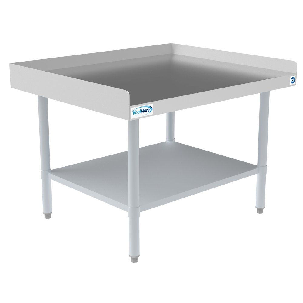 30" x 36" 16-Gauge Stainless Steel Equipment Stand with Galvanized Undershelf,