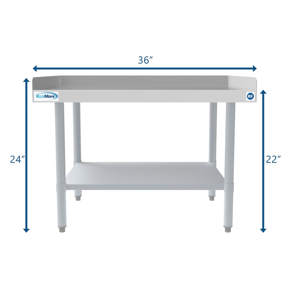 30" x 36" 16-Gauge Stainless Steel Equipment Stand with Galvanized Undershelf,