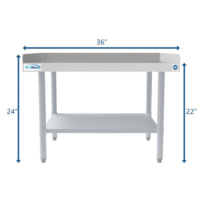 30" x 36" 16-Gauge Stainless Steel Equipment Stand with Galvanized Undershelf,