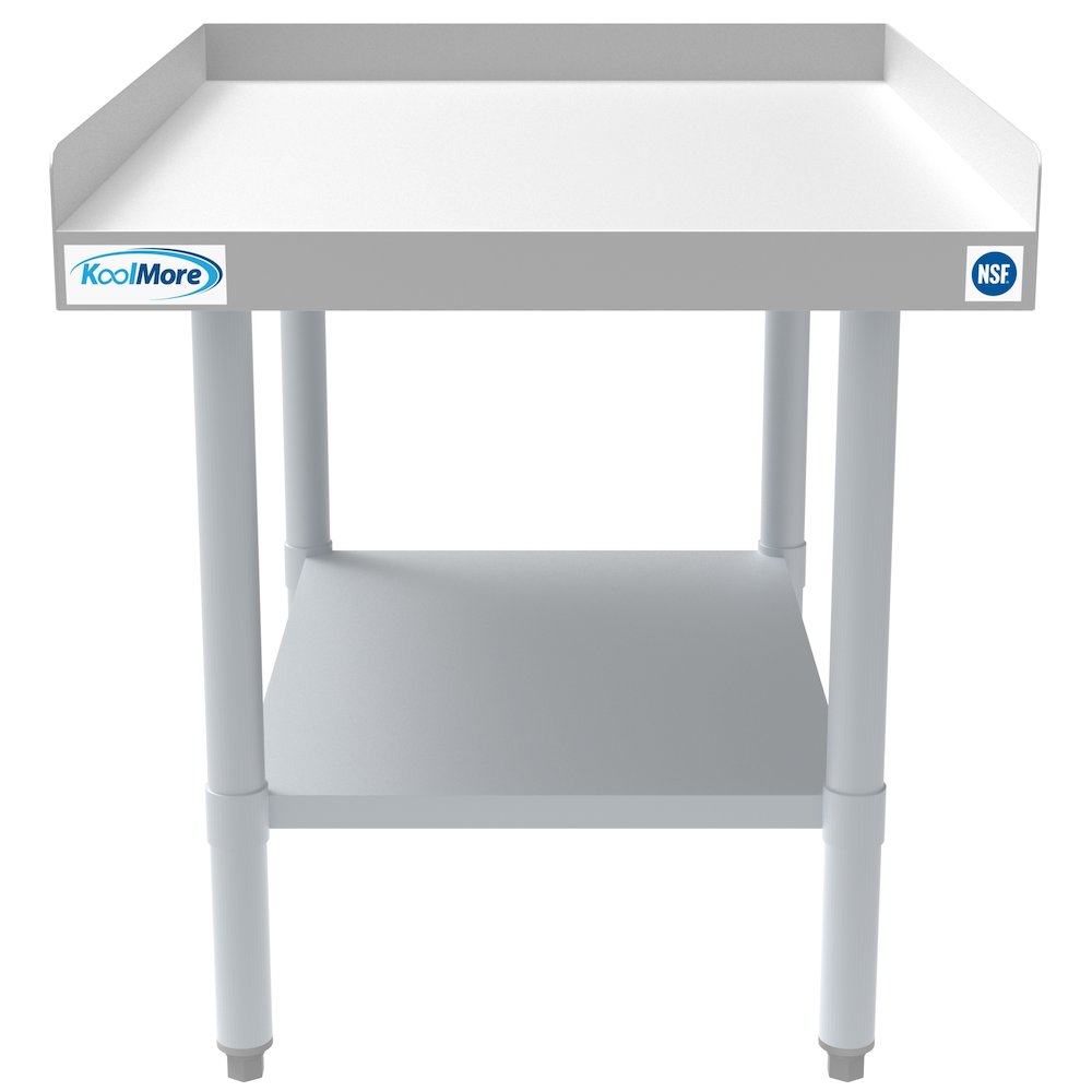 30" x 24" 16-Gauge Stainless Steel Equipment Stand with Galvanized Undershelf,
