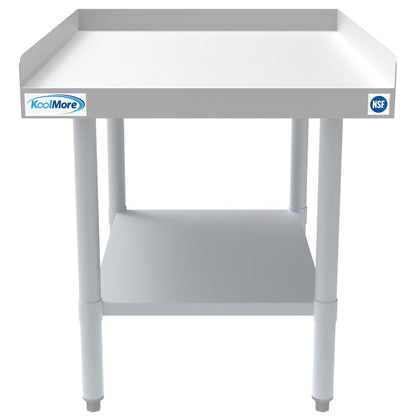 30" x 24" 16-Gauge Stainless Steel Equipment Stand with Galvanized Undershelf,