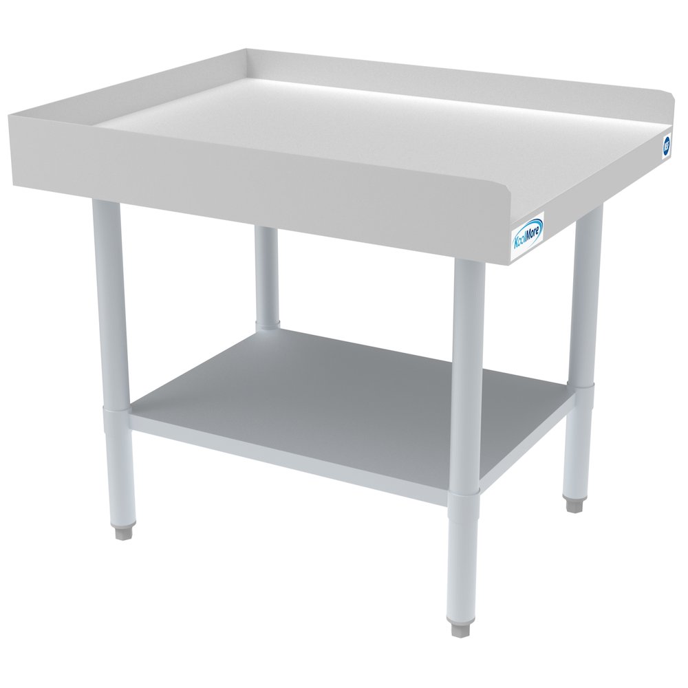 30" x 24" 16-Gauge Stainless Steel Equipment Stand with Galvanized Undershelf,